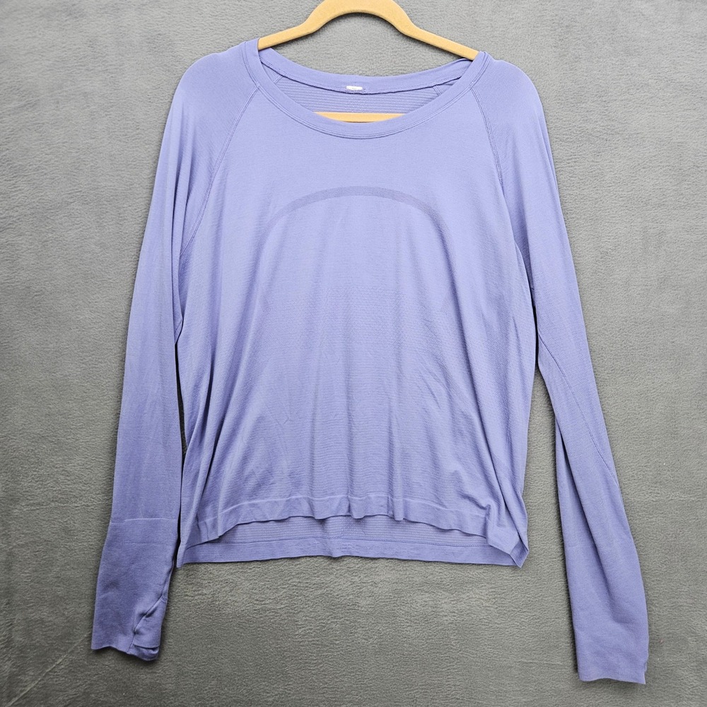 Lululemon Swiftly Tech Long Sleeve Purple Running Shirt Size 14 Activewear